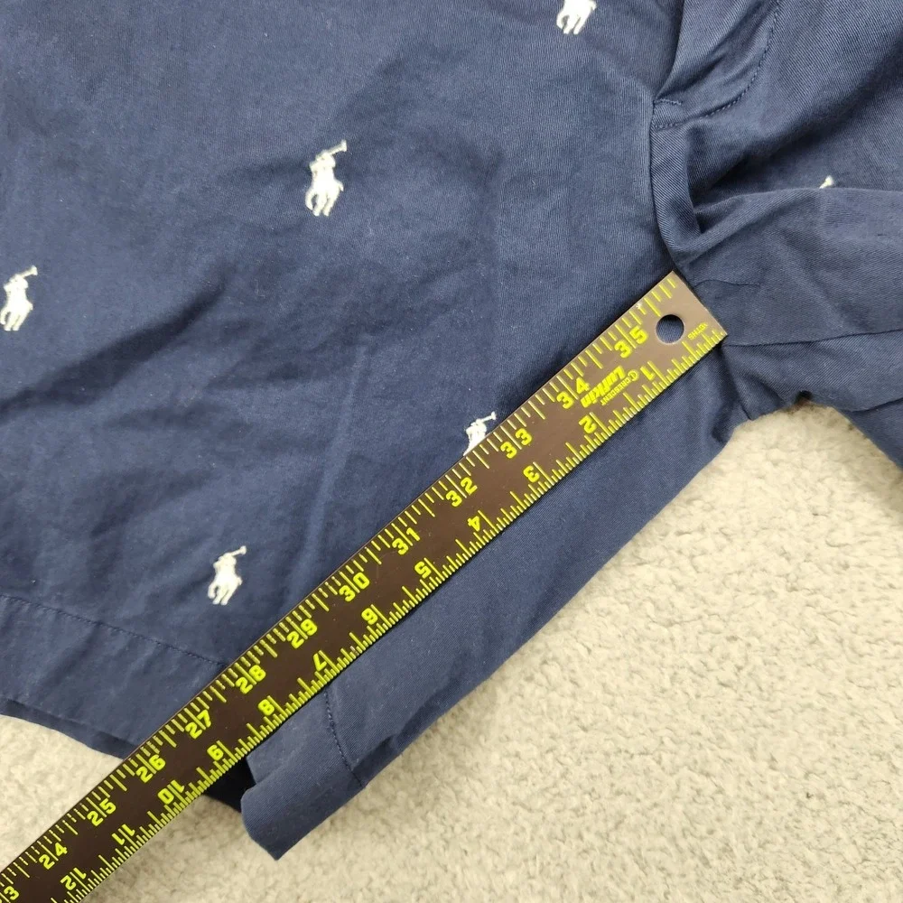 Polo Ralph Lauren Stretch Classic Fit Chino Shorts Mens 30 Pony Print Blue
